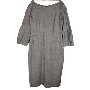 Editions De Robes Houndstooth Wool Sheath Dress size 10